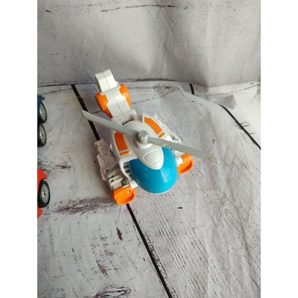 Playskool Heroes Transformers Rescue Bots Optimus Prime Fire Truck Helicopter - Picture 4 of 9